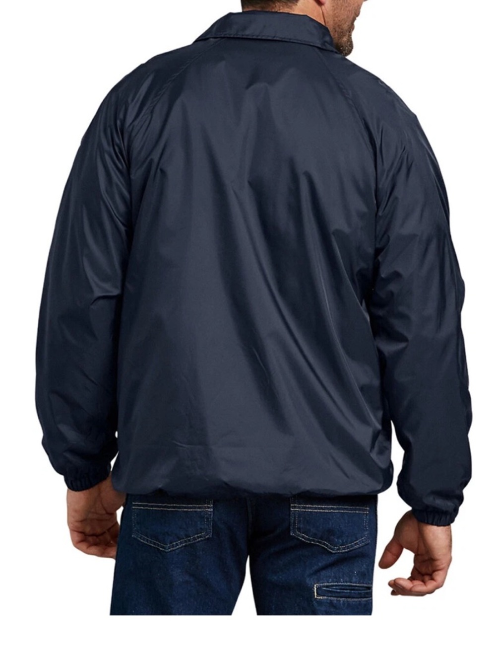 Dickies Men’s Navy Windbreaker Coach Jacket 2XL - Picture 2 of 9